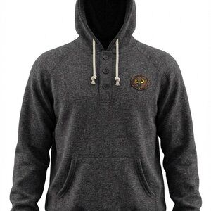 NWT Temple Owls Gray Hoodie Mens Size XL Pullover